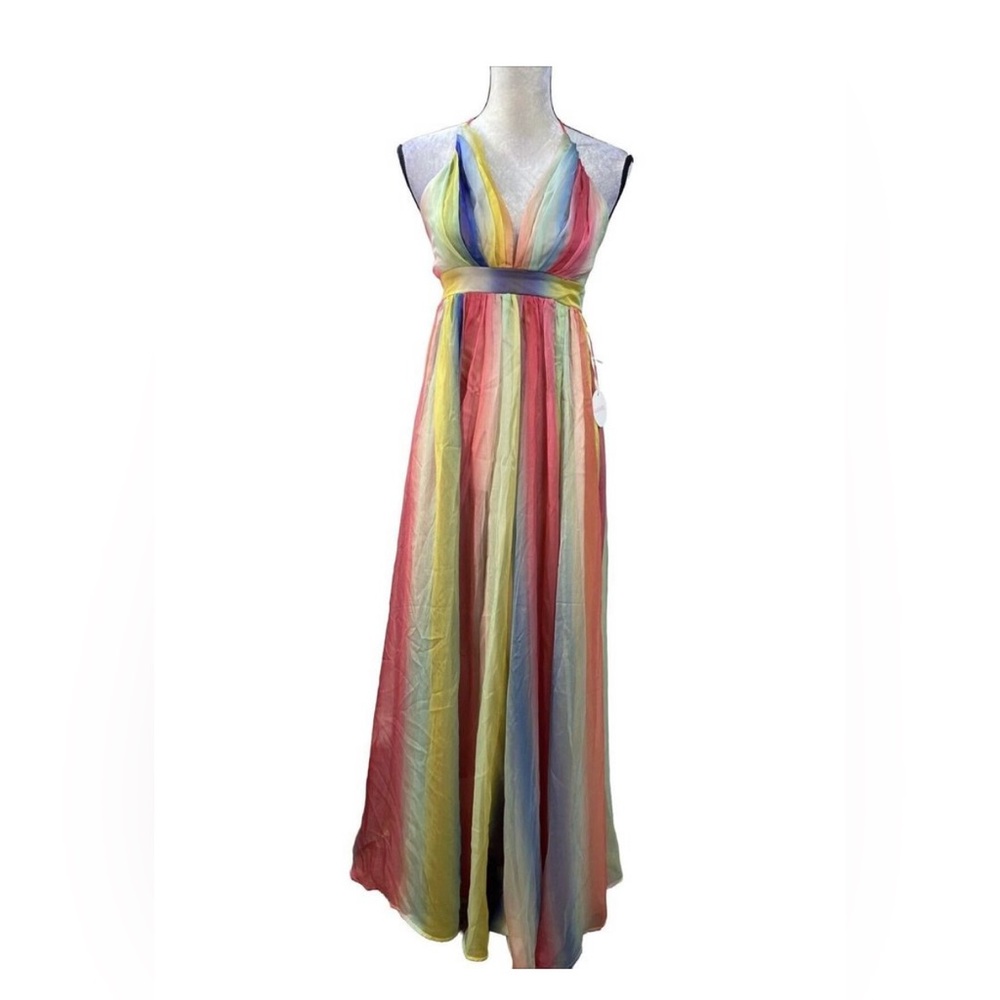 Luxxel / Bella and Bloom boutique, Over the Rainbow tulle maxi dress NWT, S